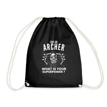 Archery Archery Bow Bow Vintage Retro - Drawstring Bag - black - Front