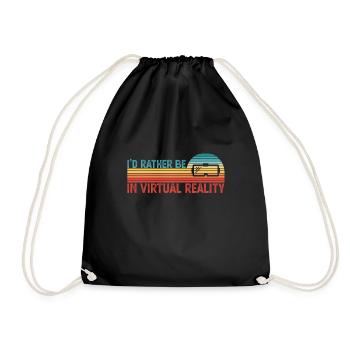 Je préfère être en VR Virtual Reality Gift pour les enfants - Sac de sport léger - noir - Devant