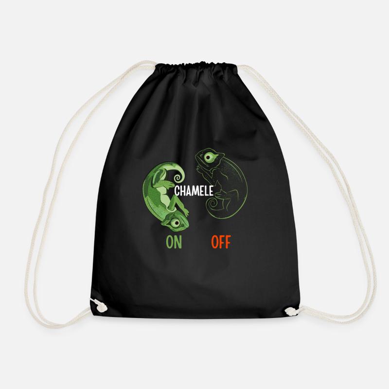 Chameleon Chameleoff I Reptil Echse Terrarium - Turnbeutel - Schwarz
