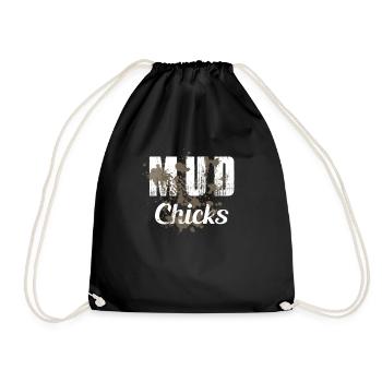 Mud Chicks Hindernislauf Gruppenoutfit Mädchen - Turnbeutel - Schwarz - Vorne