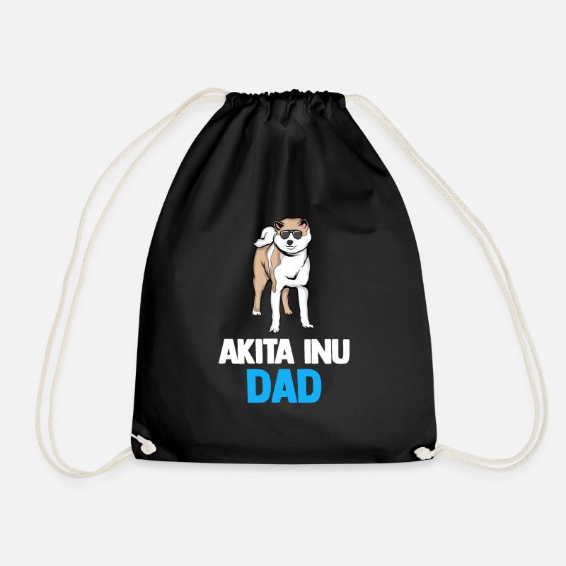Akita Inu Dad - Turnbeutel - Schwarz