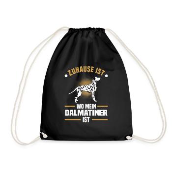 Dalmatiner - Turnbeutel - Schwarz - Vorne