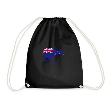 Kiwi bird kiwi bird New Zealand - Drawstring Bag - black - Front