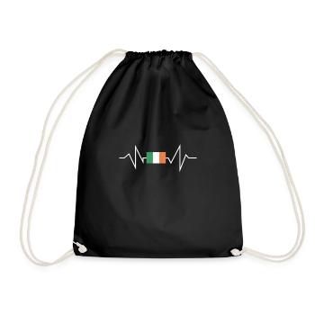 Irland Irländer Irische Flagge Irisches Geschenk - Turnbeutel - Schwarz - Vorne