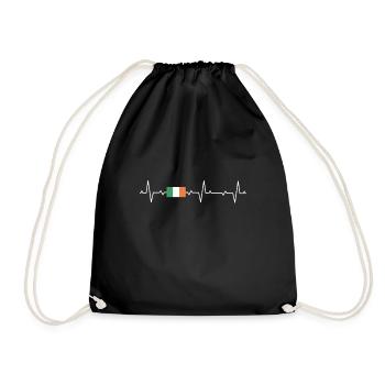 Irland Irländer Irische Flagge Irisches Geschenk - Turnbeutel - Schwarz - Vorne