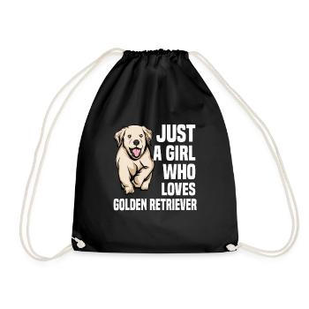 Golden Retriever | Golden Retriever - Sac de sport léger - noir - Devant
