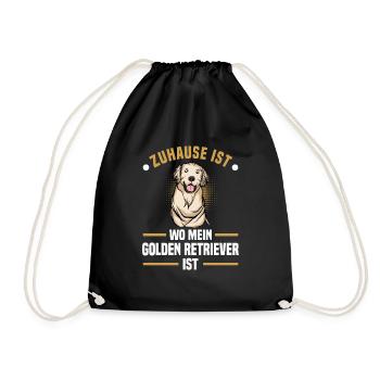 Golden-Retriever | Golden Retriever - Turnbeutel - Schwarz - Vorne
