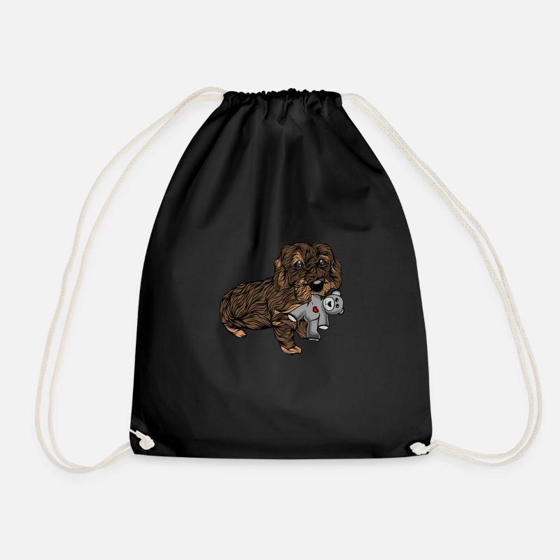 Rauhaardackel Dackel Dachshund | Rauhaardackel - Turnbeutel - Schwarz