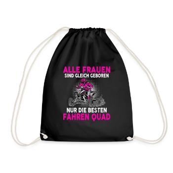 Alle Frauen sind gleich geboren Quad - Turnbeutel - Schwarz - Vorne