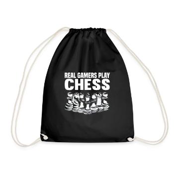 Chess Sayings - Drawstring Bag - black - Front