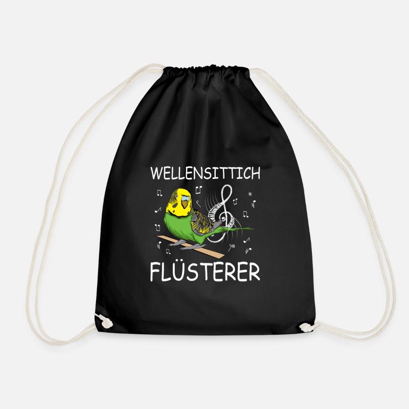 Wellensittich Flüsterer | Wellensittich - Turnbeutel - Schwarz