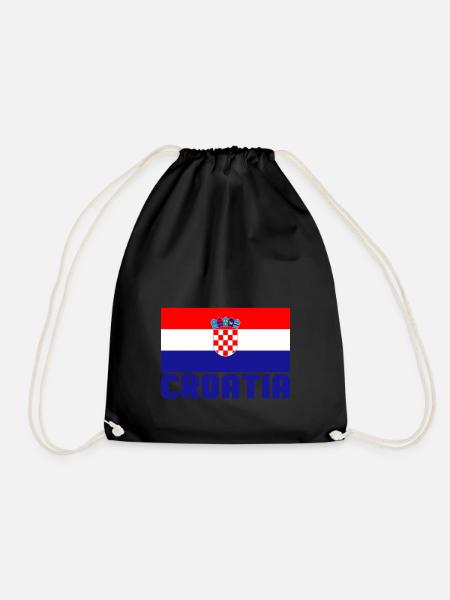 Kroatien - Turnbeutel - Schwarz