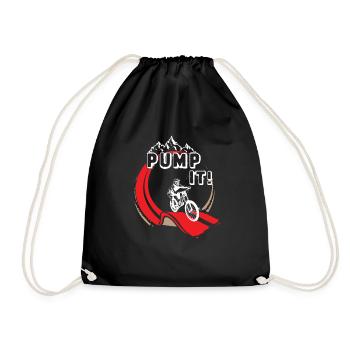 Pump Track Pump It Mountainbike BMX Loop - Drawstring Bag - black - Front