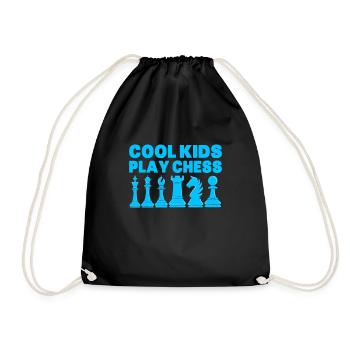 Les enfants cool jouent aux échecs - Sac de sport léger - noir - Devant