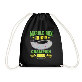 MARBLE RUN BOY. - Drawstring Bag - black - Front