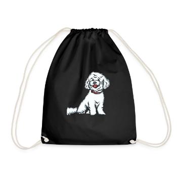 Bichon Frise - Sac de sport léger - noir - Devant