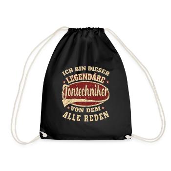 Tontechniker Ich bin dieser legendäre Tontechniker - Turnbeutel - Schwarz - Vorne