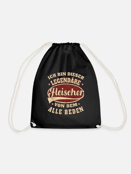 Fleischer ich bin dieser legendäre Fleischer - Turnbeutel - Schwarz