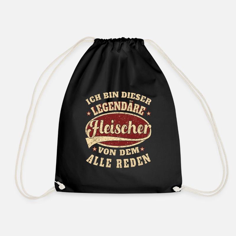 Fleischer ich bin dieser legendäre Fleischer - Turnbeutel - Schwarz