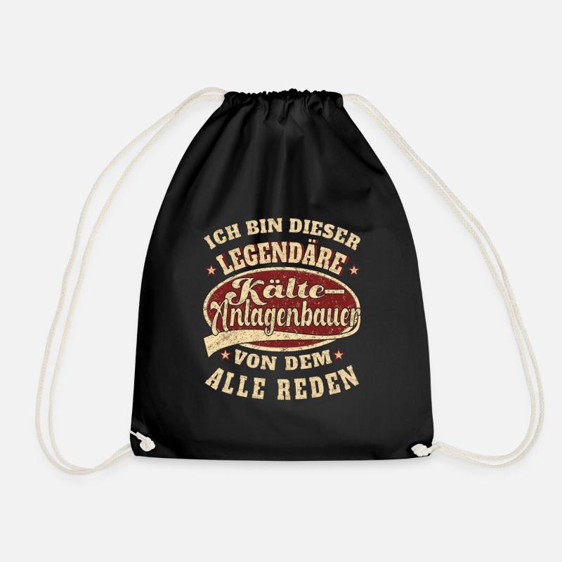 Kälteanlagenbauer Spruch ich bin - Turnbeutel - Schwarz