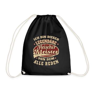 Fleischer Meister ich bin dieser legendäre - Turnbeutel - Schwarz - Vorne