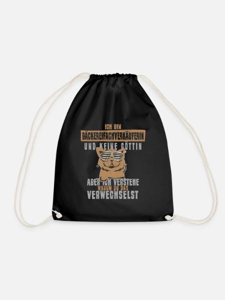 Bäckereifachverkäuferin Geschenk Beruf Designs für - Turnbeutel - Schwarz