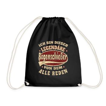 Bogenschießer ich bin dieser legendäre Bogen - Turnbeutel - Schwarz - Vorne