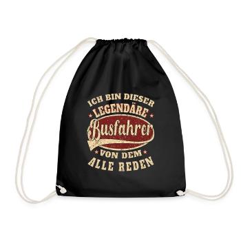 Busfahrer ich bin dieser legendäre Busfahrer - Turnbeutel - Schwarz - Vorne