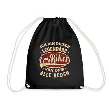 E-Biker ich bin dieser legendäre - Turnbeutel - Schwarz - Vorne