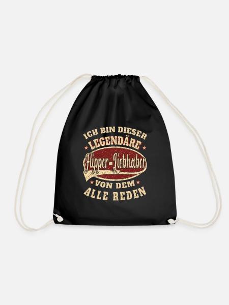 Flipper-liebhaher ich bin dieser legendäre Flipper - Turnbeutel - Schwarz