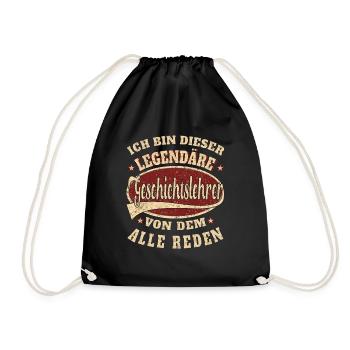 Geschichtslehrer ich bin dieser legendäre - Turnbeutel - Schwarz - Vorne