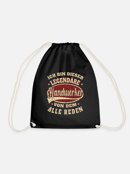 Handwerker Ich bin dieser legendäre Handwerker - Turnbeutel - Schwarz