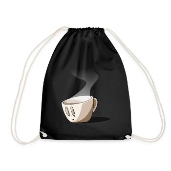 Coffee... - Sac de sport léger - noir - Devant