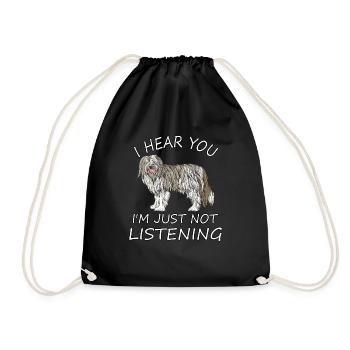 Bearded Collie - Turnbeutel - Schwarz - Vorne