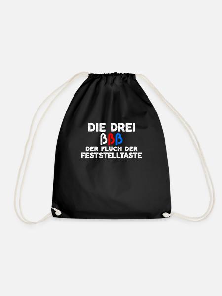Die Drei ßßß Der Fluch Der Feststelltaste - Turnbeutel - Schwarz