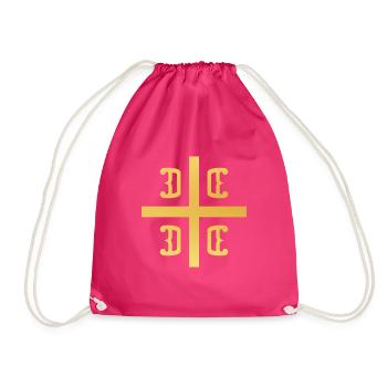 Serbia Flag For Serbs Srbin Srbija - Drawstring Bag - fuchsia - Front