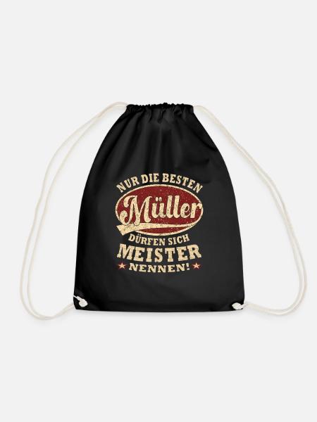 Müller Meister nur die Besten - Turnbeutel - Schwarz