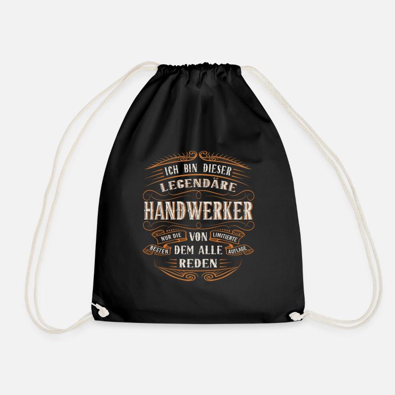 Handwerker Ich bin dieser legendäre Handwerker - Turnbeutel - Schwarz