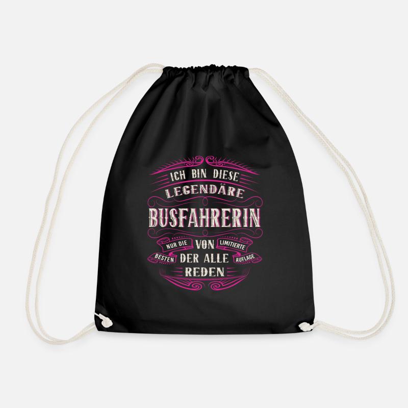 Busfahrerin ich bin dieser legendäre Busfahrer - Turnbeutel - Schwarz