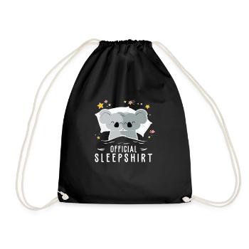 Offizieller Schlafanzug-Pyjama Koala, lustig - Turnbeutel - Schwarz - Vorne