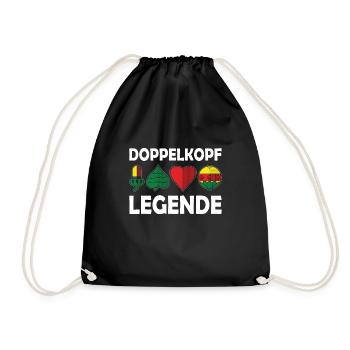 Schafkopf Skat Kartenspiel | Doppelkopf - Turnbeutel - Schwarz - Vorne