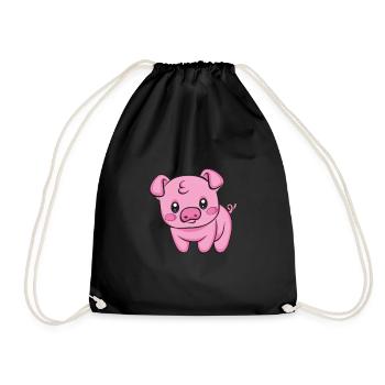 Porc domestique Élevage de sangliers | Cochon - Sac de sport léger - noir - Devant