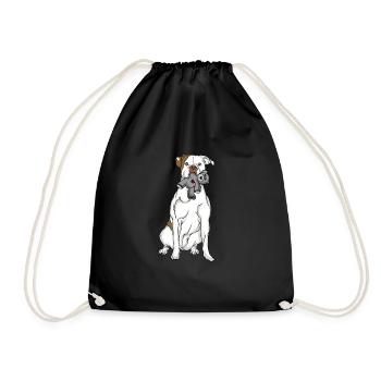 American Bulldog - Drawstring Bag - black - Front