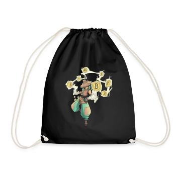 Bitcoin Magician Wizard Class RPG Jeu de rôle - Sac de sport léger - noir - Devant