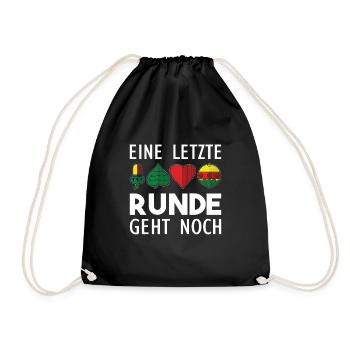 Doppelkopf - Turnbeutel - Schwarz - Vorne