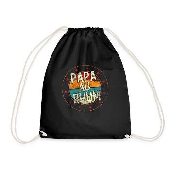 Papa Au Rhum Humour Cadeau Fête Des Pères - Sac de sport léger - noir - Devant