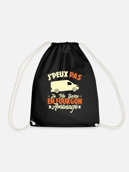 J'peux pas j'me barre en fourgon aménagé - Sac de sport léger - noir