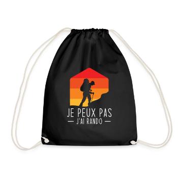 J'peux Pas J'ai Rando - Sac de sport léger - noir - Devant