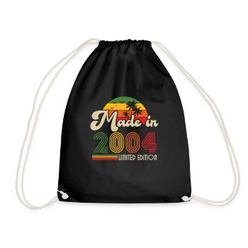 Humor Geburtstagsgeschenk 2004 Vintage Retro - Turnbeutel - Schwarz - Vorne