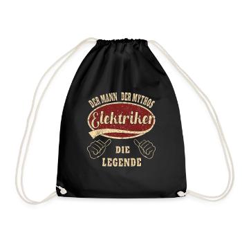 Elektriker der Mann der Mythos Elektriker - Turnbeutel - Schwarz - Vorne